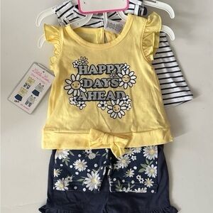 Little Lass Girls Outfit Set 12M